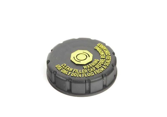 Tapón cierre de depósito frenos OEM 34336770607 para BMW {E39,E38,F25,F26} y MINI {R55,R56,R57,R58,R59,R60,R61}. Recambio original BMW y MINI.