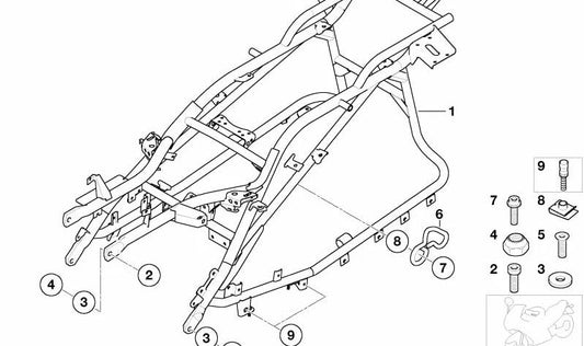 M10X20 OEM Avellanado parafuso 07119902296 Para motocicletas BMW K1200RS, K1200LT (K589). BMW Motorrad original.