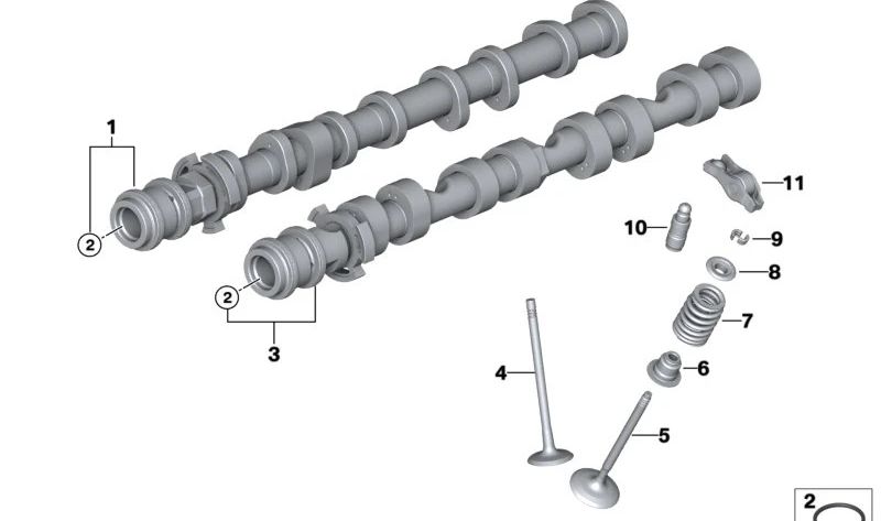 Válvula de admisión OEM 11347570163 para BMW F07, F10, F11, F12, F13, F01, F02, F04, E70, E71, E72. Original BMW.