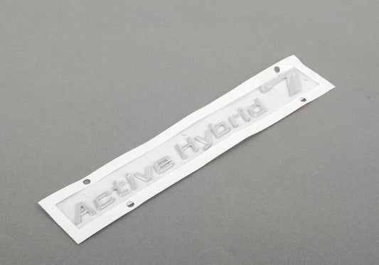 Emblema lateral "Active Hybrid" OEM 51147346554 para BMW F01 y F02 (modelos Hybrid). Original BMW.