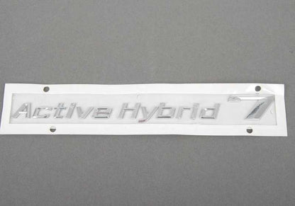 Emblema lateral "Active Hybrid" OEM 51147346554 para BMW F01 y F02 (modelos Hybrid). Original BMW.