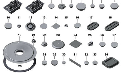 OEM fixing button 61138353072 for BMW E81, E82, E87, E88, F20, F21, G42, G87, E90, E91, E92, E93, F30, F31, F34, F35, G20, G21, G28, G80, G81, F32, F32, F33, F33, F3 G22, G23, G26, G82, G83, E84, F15, F85, E72, F16, F86, E85, E86, E89, I01, I12,