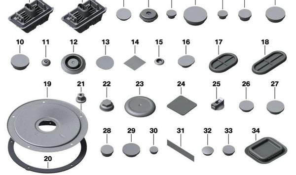 Tapón para BMW F95, G05, G18, F96, G06, G07, G09 (OEM 51717490326). Original BMW