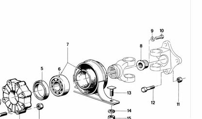 Tuerca OEM 26111101782 para BMW 114, 1502, 1600, 1600 GT, 1600 ti, 2002, 2500. Compatible con modelos clásicos como E21. Original BMW.