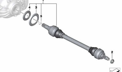 Palier izquierdo OEM 33208603099 para BMW F10, F11, F18. Original BMW.