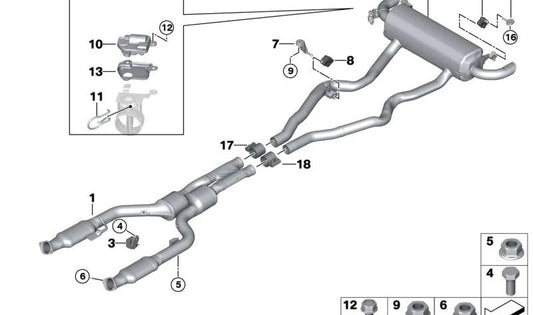 Motor de control válvula de escape OEM 18308686640 para BMW G20, G20N, G21, G21N, G28, G28N, G22, G22N, G23, G23N, G26, G26N, F90, F90N, F91, F92, F93, F95, F95N, G05, G18, F96, F96N, G06, G07, G29. Original BMW.
