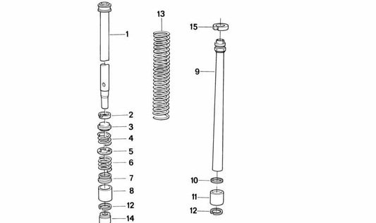 Muelle de compresión OEM 31421458079 para BMW E36, E46, E83, E85, Z3, Z4. Pieza de recambio original BMW. Ideal para sistemas de suspensión delantera.
