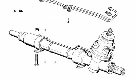 Direction du tuyau hydraulique OEM 32131141528 pour BMW E34 525i XDrive (manuel et automatique). Modèles compatibles: HD71, HD81, HJ71, HJ81. BMW d'origine.