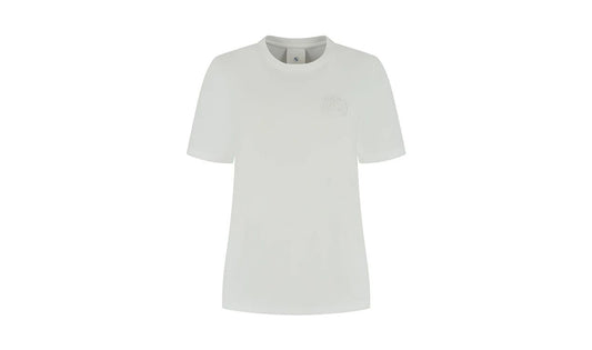 Camiseta blanca para mujer con logo original BMW OEM 80145B5F4E0. Algodón 100%, diseño de BMW en el pecho. Ideal para fans de BMW. Tallas de XS a XL. Original BMW.