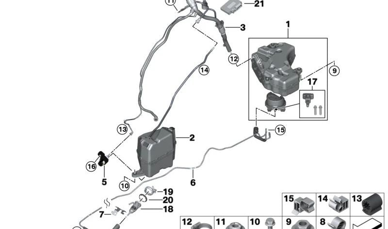 Casquillo distanciador OEM 13537629902 para BMW F10, F11, X3 F25, G01, X4 F26, G02… y más. Original BMW.