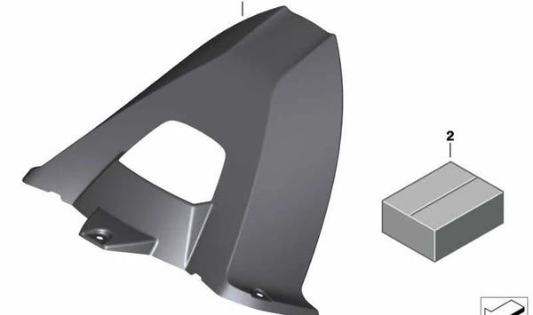 Kit de montaje para tapa trasera de rueda en carbono HP OEM 77318555696 para BMW Motorrad S 1000 RR (SK46: 2014-2018) y S 1000 R (SK47: 2016-2020). Original BMW Motorrad.