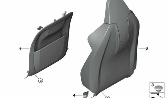 Rear backrest OEM 52109108225 for BMW 8 Series G16 (Gran Coupe). Original BMW
