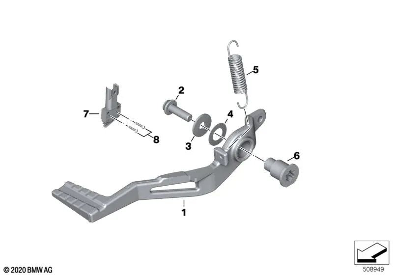 Fußbremshebel für BMW R K21, K22 (OEM 3521945785). Original BMW