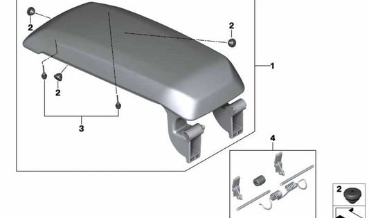Suporte ao console central para BMW F40, F44 (OEM 51169460084). BMW original