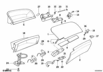 Lock for BMW E31 (OEM 51458118256). Original BMW