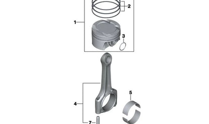 Tornillo de biela OEM 11248657724 para BMW (Modelos compatibles: F20, F21, F40, F22, F23, F44, F45, F46, F30, F31, F34, G20, G21, F32, F33, F36, G30, G31, G32, G11, G12, G14, G15, G16, F48, F39, G01, G02, G05, G06, G07, G29, I12, I15). Original BMW.