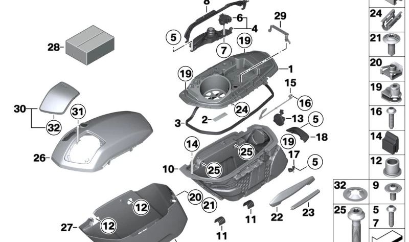 Painel de protetor da dobradiça esquerda 46549480293 para motocicletas BMW R 18 B, R 18 Transcontinental. BMW Motorrad original.
