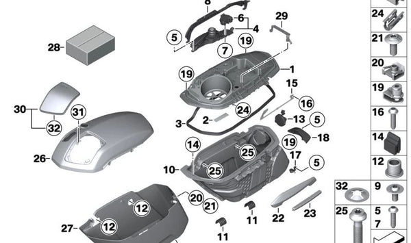 Tapa exterior derecha de maleta OEM 46549480288 para BMW Motorrad R 18 B (RK35) y R 18 Transcontinental. Recambio original BMW Motorrad.