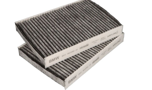 HOOD FILTER WITH ACTIVE CARBAR OEM 64115A1BDB6 for BMW F90, G30, G31, G32, G11, G12, F91, F92, F93, G14, G15, G16, G05, F95, G06, F96, G07, G09. Original BMW.