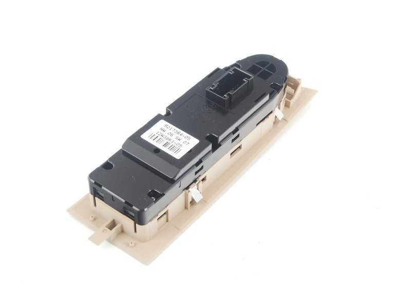 Interruptor alzacristal lado conductor beige OEM 61319217364 para BMW Serie 3 E90, E91, E92, E93. Original BMW.