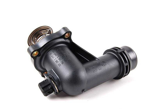 Termostato con carcasa OEM 11531437085 para BMW E36, E46 y Z3. Compatible con motores M43. Repuesto original BMW.