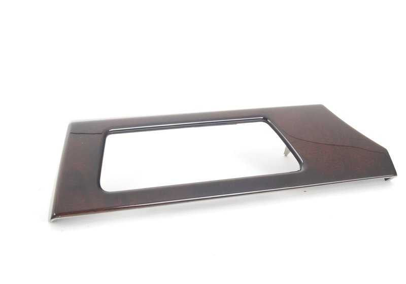 Embellecedor salpicadero izquierdo madera nogal OEM 51456985538 para BMW E90 (316d, 316i, 318d, 318i). Original BMW.