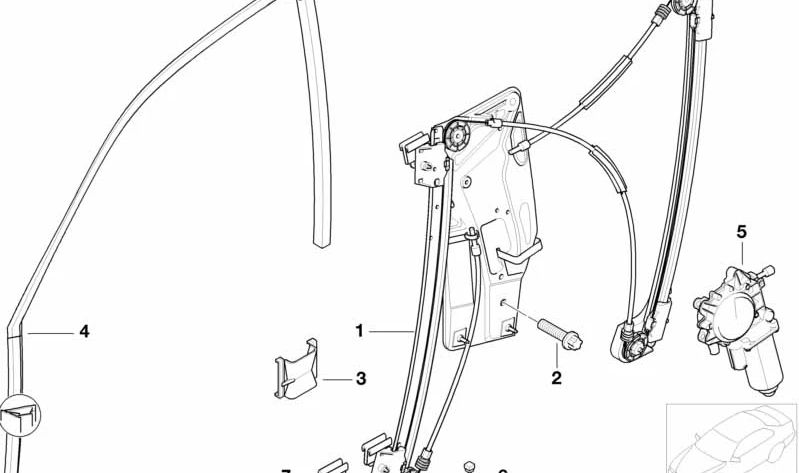 Motor ventanilla OEM 67628360512 delantero derecho/trasero izquierdo para BMW Serie 5 E39, Z8 E52. Original BMW.
