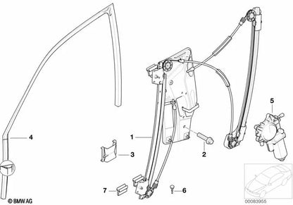 Proteção das bordas para BMW E39 (OEM 51338257721). BMW original