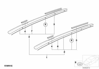 Coperchio posteriore per BMW 5 E34 Serie (OEM 51138149170). BMW originale