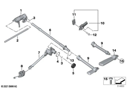 Schaltwelle para BMW Motorrad R K34, K35 (OEM 23008414064). BMW Motorrad original
