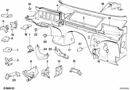 Mounting bracket for BMW E30 (OEM 41241936211). Original BMW