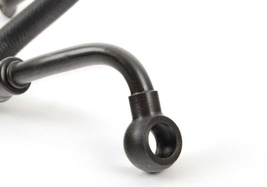 Tubería de retorno de aceite OEM 11421407389 para BMW E39 M5 (S62) con cambio manual. Compatible con modelos producidos entre 10/1998 y 06/2003. Original BMW.