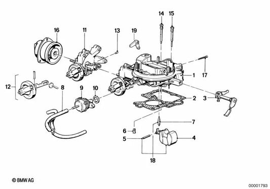 Tubo BMW 3 E21, E30 (OEM 13111278372). BMW original.