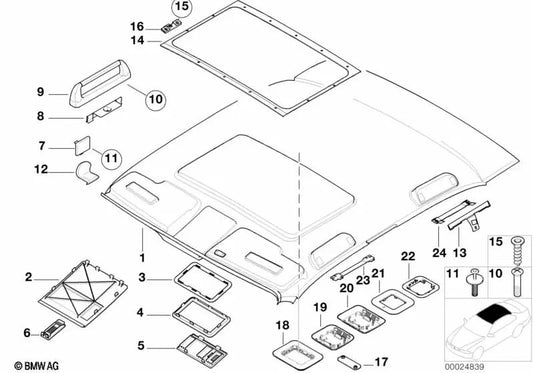BMW GRIP ASA 5 E39 Series, 7 E38 Series (OEM 51168174717). BMW original.