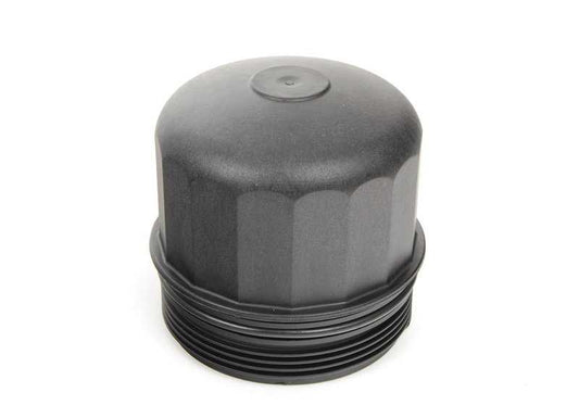 Oil filter cover without drain screw for BMW F07, F10, F11, F90, G30, F06, F12, F13, F01, F02, F04, G11, G12, F91, F92, F93, G14, G15, G16, E70, F15, F85, F95, G05, E71, E71, F16, F86, F96, G06, G07 (OEM 11427615389). Original BMW.