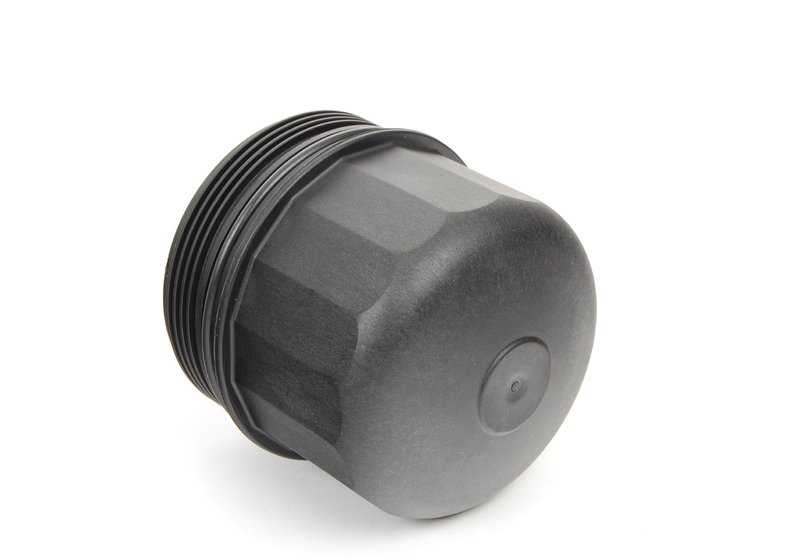 Coperchio filtro olio senza vite di drenaggio per BMW F07, F10, F11, F90, G30, F06, F12, F13, F01, F02, F04, G11, G12, F91, F92, F93, G14, G15, G16, E70, F15, F85, F95, G05, E71, F16, F86, F96, G06, G07 (OEM 11427615389). BMW originale.
