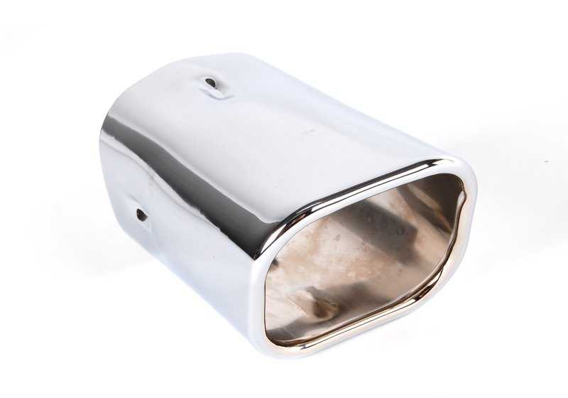 Embellecedor de salida de escape cromado OEM 82119401152 para BMW E32 y E31. Original BMW.