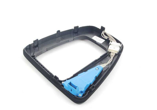 Embellecedor palanca de cambio negro OEM 51167155646 para BMW E90, E91, E92, E93. Original BMW.