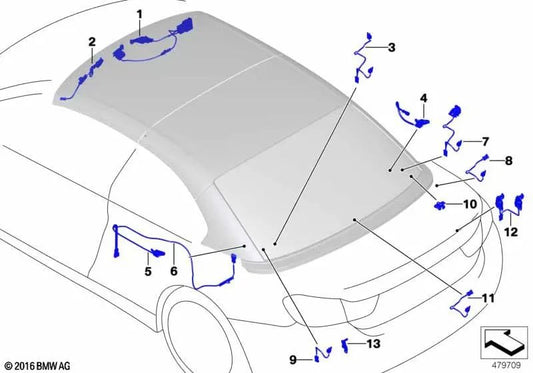 Hallsensorunterstützung für BMW F33, F83 (OEM 51177345151). Original BMW.