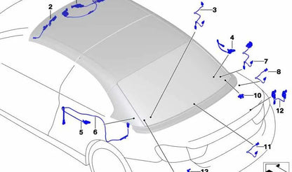 Soporte sensor de posición OEM 51177345152 para BMW F33, F33N, F83, F83N. Original BMW.
