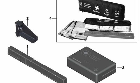 Ou Support du triangle d'urgence OEM 71102755794 pour Mini R56, R57, R58, R59. Mini d'origine.