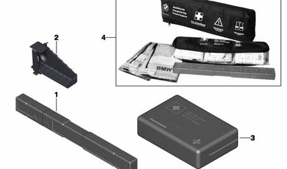 Soporte triángulo de emergencia derecho OEM 71102755794 para MINI R56, R57, R58, R59. Original MINI.