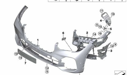 Aircurtain derecho para BMW G05 (OEM 51118089502). Original BMW.