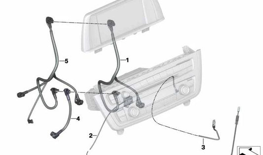 Cable de conexión TCB / HU-H OEM 61119308598 para BMW F22, F22N, F23, F23N, F30, F30N, F31, F31N, F34, F34N, F80, F80N, F32, F32N, F33, F33N, F82, F82N, F83, F83N. Original BMW.