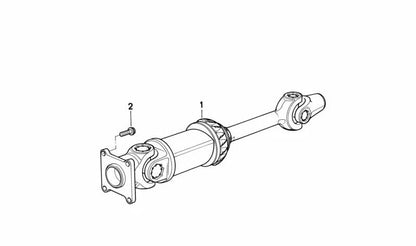 Tornillo cabeza 12 caras OEM 26111242297 para BMW E28, R248. Pieza original BMW. Apto para sistema de transmisión (kardanwelle). Ideal para mantenimiento o sustitución de tornillos específicos.