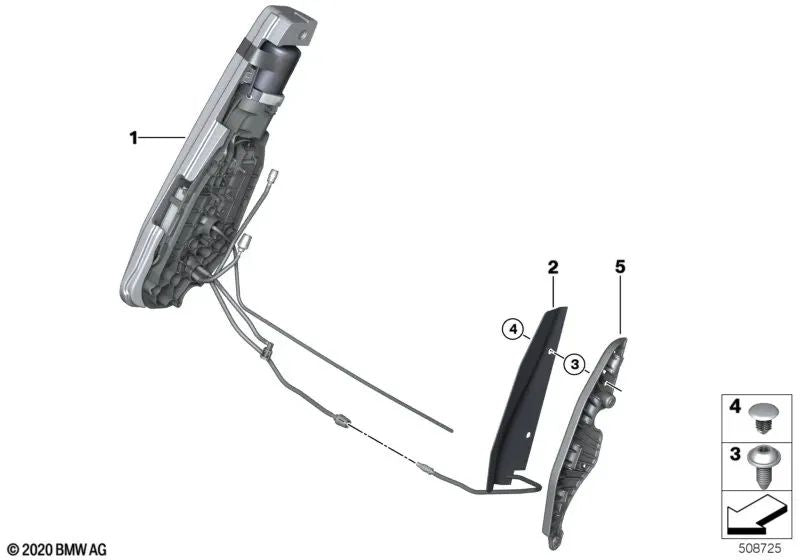 Bra for BMW 2 Series F87N, 3 Series F80, F80N, 4 Series F82, F82N (OEM 07147300484). Original BMW.