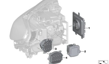 Unidad de mando electrónica luz frontal OEM 63115A0AFC0 para BMW Serie 3 G80, Serie 4 G82, Serie 5 G30, X3 G01, i4 G26... y más. Original BMW.