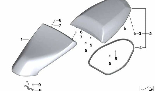 Seat de Companheiro OEM 52538536834 para BMW Motorrad C Evolution (K17). BMW Motorrad original.