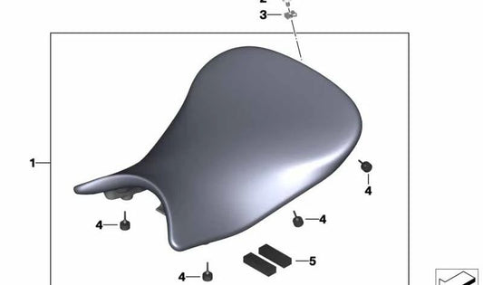 Asiento conductor OEM 52538414739 para motos BMW S 1000 R (K63) y más. Original BMW Motorrad.