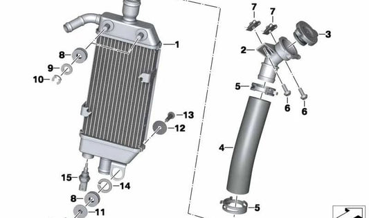 OEM -Füllung Mund 17128545021 für BMW Motorrad C Evolution K17 (04/2013 - 07.07.2020). Originaler BMW Motorrad.
